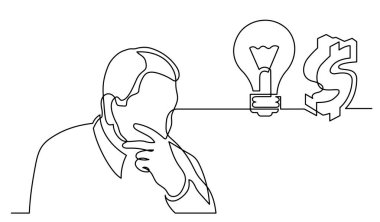 Çözüm bulmakta zorlanan insanların bir çizgi çizimi