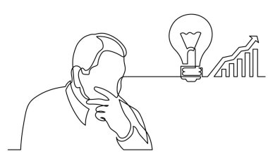 Çözüm bulmakta zorlanan insanların bir çizgi çizimi