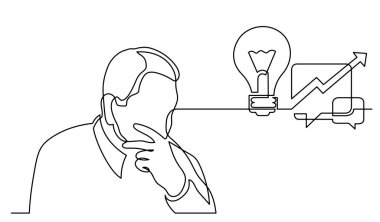 Çözüm bulmakta zorlanan insanların bir çizgi çizimi