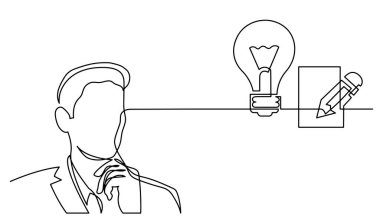 Çözüm bulmakta zorlanan insanların bir çizgi çizimi