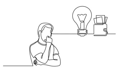 Çözüm bulmakta zorlanan insanların bir çizgi çizimi