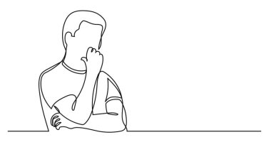 Fikir çözme problemleri üzerine düşünen genç profesyonellerin çizdiği bir çizgi.