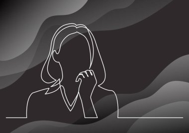 kadın sorunları hakkında düşünme sürekli çizgi çizme