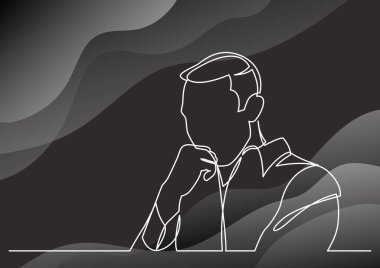 endişeli insanın sürekli çizgi çizme