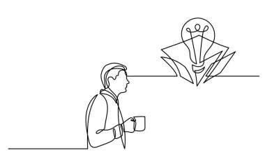 Çözüm bulmakta zorlanan insanların bir çizgi çizimi