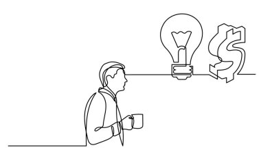 Çözüm bulmakta zorlanan insanların bir çizgi çizimi