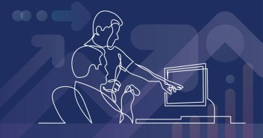 iki iş iş ekranda tartışırken sürekli çizgi çizme