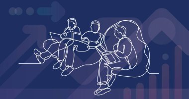 sürekli çizgi çizme programcı fasulye torbaları üzerinde oturan dizüstü bilgisayarlar ile