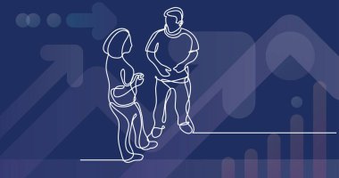 Erkek ve kadın konuşurken sürekli çizgi çizme