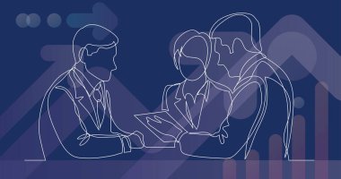 iş adamlarını tartışmaya çalışma sözleşmesi - bir çizgi çizme