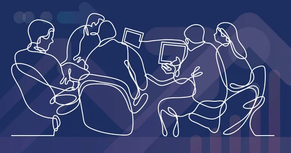 takım üyelerinin çalışma grubunun sürekli çizgi çizme