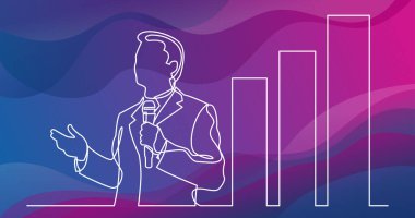 sunum iş - iş coach grafik sunmak sürekli çizgi çizme