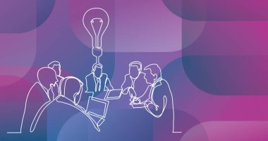 sürekli çizim için fikir ile iş toplantı