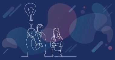 iş adamları fikir hakkında konuşurken sürekli çizgi çizme