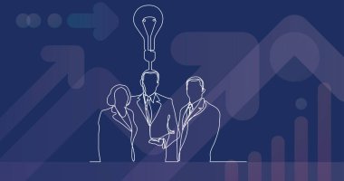 İş yöneticilerinin fikri ile sürekli çizgi çizme