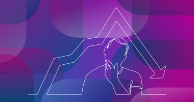 azalan grafik analiz adamın sürekli çizgi çizme