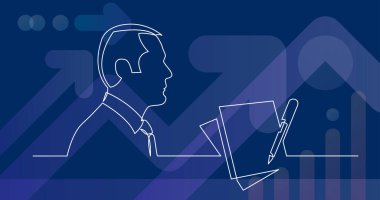 Sözleşme - sürekli çizgi çizme imzalama hakkında düşünme işadamı