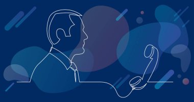 telefon görüşmesi - sürekli çizgi çizme hakkında düşünme işadamı