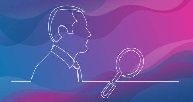 arama iş araçları - sürekli çizgi çizme hakkında düşünme işadamı