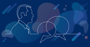 görüş ve geri bildirim - sürekli çizgi çizme hakkında düşünme işadamı