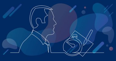 etkili zaman yönetimi - sürekli çizgi çizme hakkında düşünme işadamı