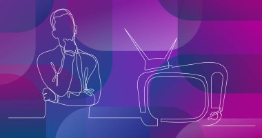 adam televizyon - sürekli çizgi çizme hakkında düşünme