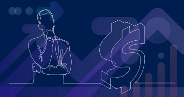 adam para - sürekli çizgi çizme hakkında düşünme