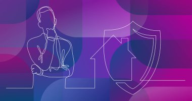 adam evde güvenlik - sürekli çizgi çizme hakkında düşünme