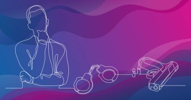 adam silah şiddet - sürekli çizgi çizme hakkında düşünme