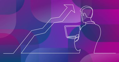 dizüstü bilgisayar grafik artan, izlerken insanın sürekli çizgi çizme