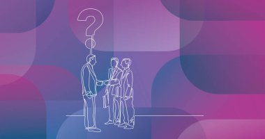 bir soru ile üç işadamlarından sürekli çizgi çizme