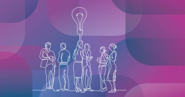 iş takım tartışma fikir sürekli çizgi çizme