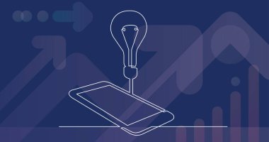 sürekli çizgi çizme fikri ile Smartphone