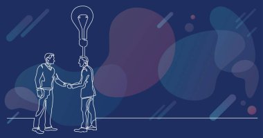 Yeni bir fikir toplantı insanların sürekli çizgi çizme