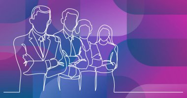 iş takım - tek çizgi çizme