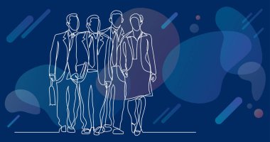 yürüyüş iş takımının sürekli çizgi çizme