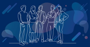 profesyonellerin ayakta takımının sürekli çizgi çizme