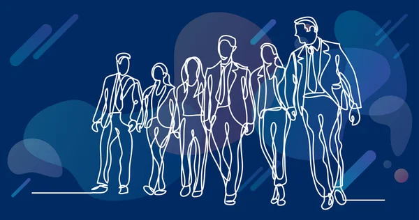 yürüyüş iş takımının bir çizgi çizme