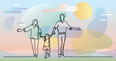 Anne baba ve çocuk sürekli çizgi çizme