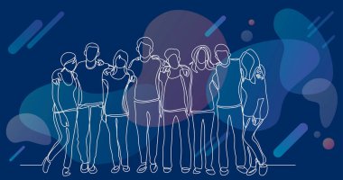 lise sınıf arkadaşıyla birlikte - duran bir çizgi çizme