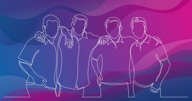 ekip emin erkek arkadaşıyla birlikte - duran bir çizgi çizme