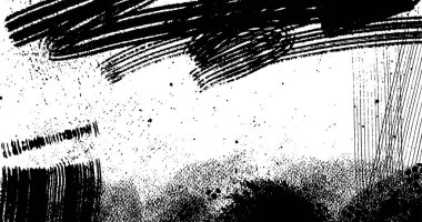 Soyut grunge yarım ton siyah ve beyaz sıkıntılı arkaplanının vektör katmanlı çizimi