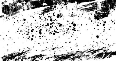 Soyut grunge yarım ton siyah ve beyaz sıkıntılı arkaplanının vektör katmanlı çizimi