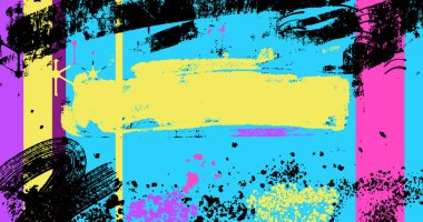 80 'lerin soyut renkli canlı iyimser arkaplanının vektör katmanlı çizimi