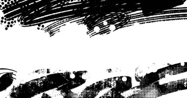 Soyut grunge yarım ton siyah ve beyaz sıkıntılı arkaplanının vektör katmanlı çizimi