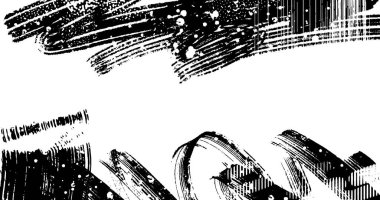 Soyut grunge yarım ton siyah ve beyaz sıkıntılı arkaplanının vektör katmanlı çizimi