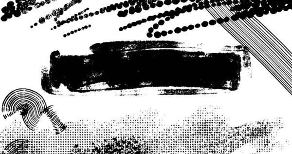 Vector Capas Ilustración Grunge Abstracto Medio Tono Negro Blanco Angustiado — Vector de stock