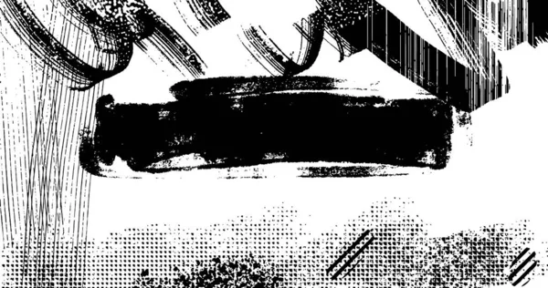 Vektor Lager Illustration Abstrakt Grunge Halvton Svart Och Vitt Nödlidande — Stock vektor