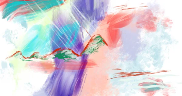 Colorful Vivid Abstract Loose Brushstrokes Impressionism Background — Stock Fotó
