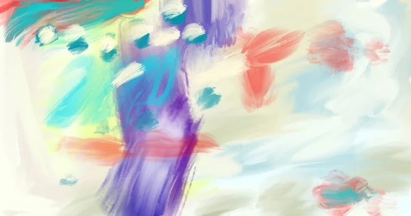 Färgglada Levande Abstrakt Lösa Penseldrag Impressionism Bakgrund — Stockfoto